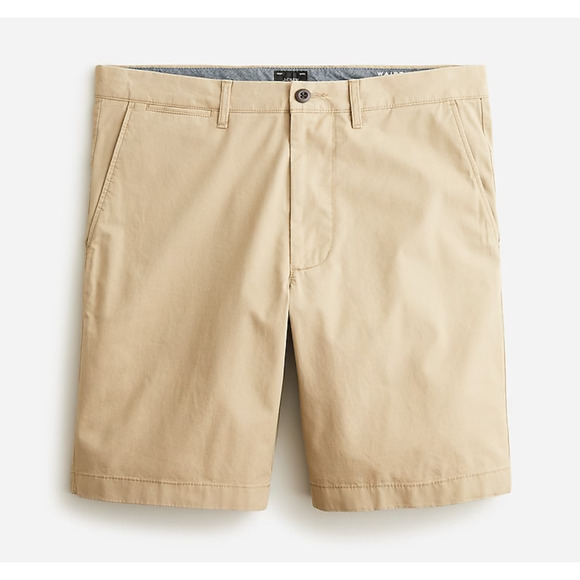 J Crew 9" Stretch Chino Short 30 NWT Tan Khaki Men's J.Crew - Picture 1 of 4